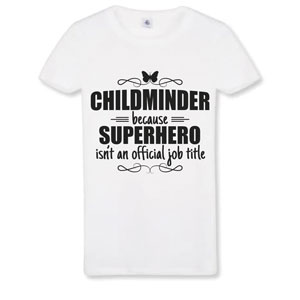 Butterfly Print Customised Childminder Superhero T-shirts